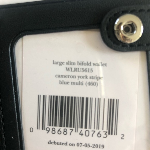 Kate Spade Cameron York) straight slim bifold wallet. New - Picture 4 of 5